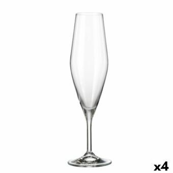 Sæt med glas Bohemia Crystal Galaxia champagne 210 ml 6 enheder 4 enheder