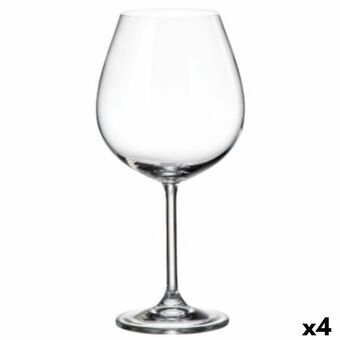 Sæt med glas Bohemia Crystal Clara 650 ml (6 enheder) (4 enheder)