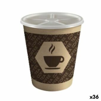 Glas med låg Algon Pap Engangsanvendelse Kaffe 36 Enheder (12 Dele)