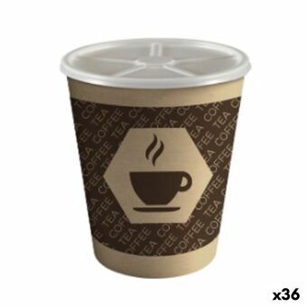 Glas med låg Algon Pap Engangsanvendelse Kaffe 36 Enheder (10 Dele)
