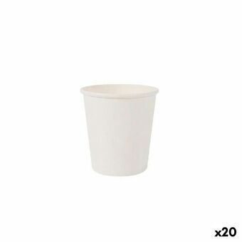 Glassæt Algon Pap Hvid 50 Dele 120 ml (20 enheder)