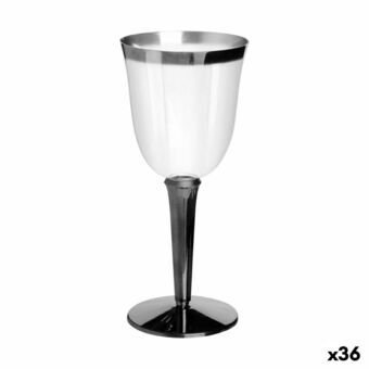Sæt af genanvendelige kopper Algon Vin Sølvfarvet 3 Dele 250 ml (36 Enheder)