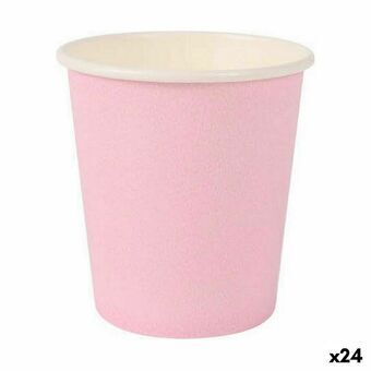 Glassæt Algon Engangsanvendelse Pap Pink 20 Dele 120 ml (24 enheder)