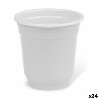 Sæt med shots glas Algon Genanvendelig Hvid Plastik 36 Dele 50 ml (24 enheder)