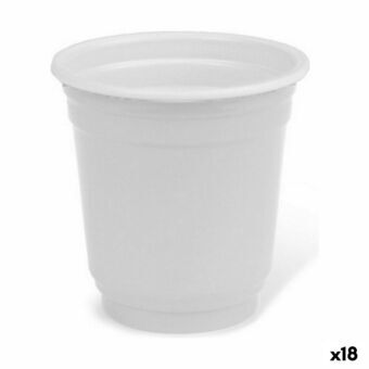 Sæt med shots glas Algon Genanvendelig Hvid Plastik 72 Dele 50 ml (18 enheder)