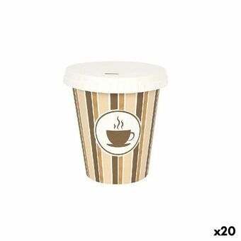 Glassæt Algon Med låg Engangsanvendelse Kaffe Pap 6 Dele 250 ml (20 enheder)