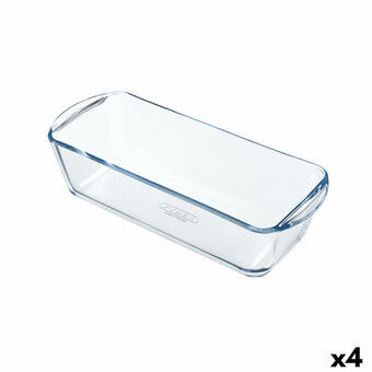 Bageform Pyrex Classic Vidrio Rektangulær Gennemsigtig Glas 28 x 11 x 8 cm (4 enheder)