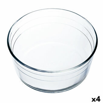 Bageform Ô Cuisine Ocuisine Vidrio Soufflé Gennemsigtig Glas 22 x 22 x 10 cm (4 enheder)
