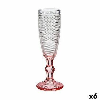 Champagneglas Pink Gennemsigtig Glas 6 enheder (180 ml)