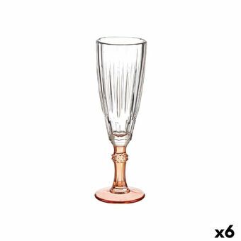 Champagneglas Exotic Krystal Laksefarvet 6 enheder (170 ml)