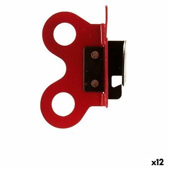 Dåseåbner Rød Sort Stål (5 x 6,7 x 2,5 cm) (12 enheder)