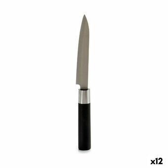 Køkkenkniv 2,7 x 24,3 x 1,8 cm Sølvfarvet Sort Rustfrit stål Plastik (12 enheder)