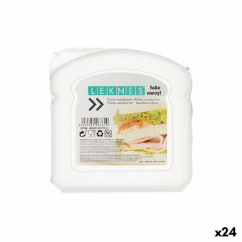 Madkasse til Sandwich Gennemsigtig Plastik 12 x 4 x 12 cm (24 enheder)