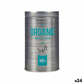 Blik Organic Salt Grå Dåse 10,4 x 18,2 x 10,4 cm (24 enheder)