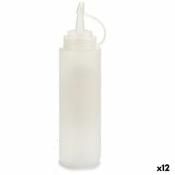 Glas til dressing Gennemsigtig Plastik 200 ml (12 enheder)
