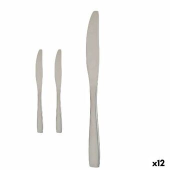 Knivsæt 55,5 x 2 x 0,5 cm Sølvfarvet Rustfrit stål (12 enheder)