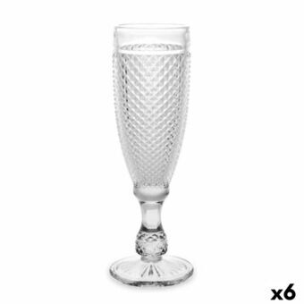 Champagneglas Diamant Gennemsigtig Glas 185 ml (6 enheder)