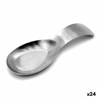 Skestøtte Sølvfarvet Stål 9 x 3,5 x 24,5 cm (24 enheder)
