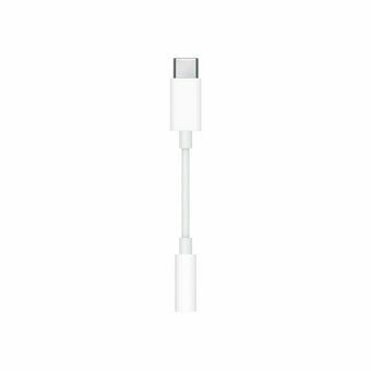 USB C til Jack 3.5 mm-adapter Apple MU7E2ZM/A Hvid