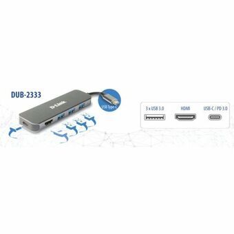 USB Hub D-Link HDMI USB-C
