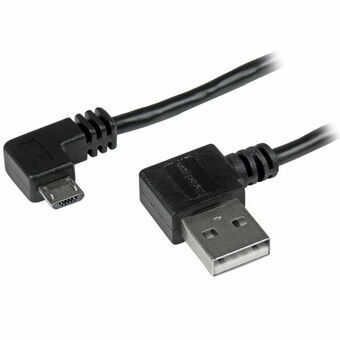 USB-kabel til Micro USB Startech USB2AUB2RA1M         Sort