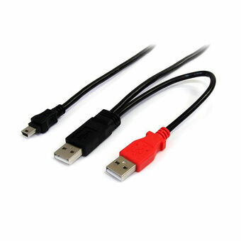 USB 2.0 A til mini USB B-kabel Startech USB2HABMY6 Sort