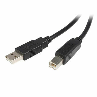 USB A til USB B-kabel Startech USB2HAB1M Sort 1 m