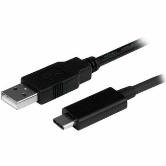 USB A til USB C-kabel Startech USB2AC1M Sort