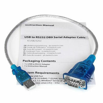 USB til RS232-adapter Startech ICUSB232V2           Grå