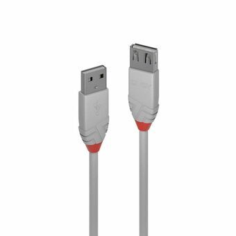 USB-kabel LINDY 36712 Grå 1 m