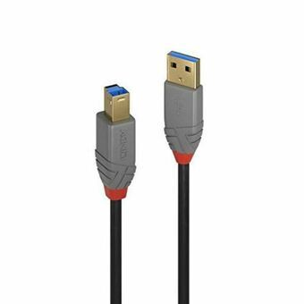 USB-kabel LINDY 36744 5 m Sort Grå