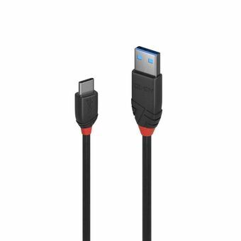 USB A til USB C-kabel LINDY 36915 50 cm Sort