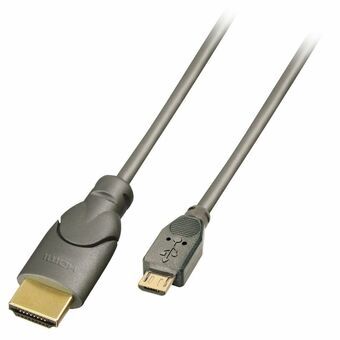 USB-kabel til micro USB LINDY 41567 Antracit 2 m