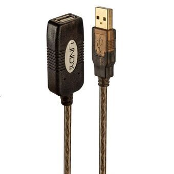 USB-kabel LINDY 42631 20 m Sort