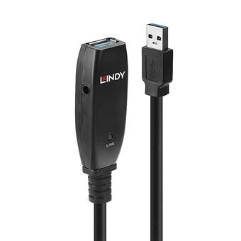 USB-kabel LINDY 43322 Sort 15 m