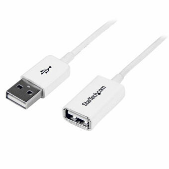 USB-kabel Startech USBEXTPAA1MW         Hvid