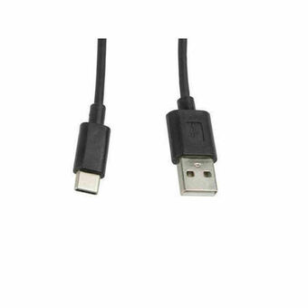 USB 2.0 A til USB C-kabel Lanberg CA-USBO-10CC-0010-BK Sort Multifarvet 1 m