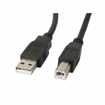 USB A til USB B-kabel Lanberg CA-USBA-10CC-0005-BK Sort