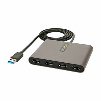 USB 3.0 til HDMI-adapter Startech USB32HD4 Sort Grå Multifarvet 1 m