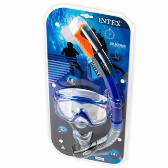 Snorkel beskyttelsesbriller og rør Intex Aqua Sport Swim