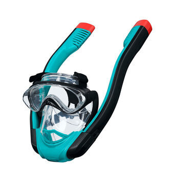 Snorkel beskyttelsesbriller og rør til børn Bestway Blå Sort Multifarvet L/XL