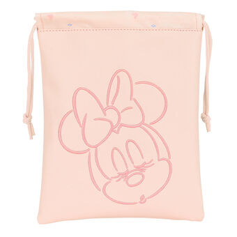 Madkasse med tilbehør Minnie Mouse 20 x 25 cm sæk (sack) Pink