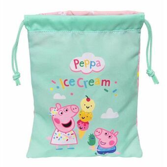Madkasse med tilbehør Peppa Pig Ice cream sæk (sack) 20 x 25 x 1 cm Pink Mint