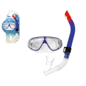 Snorkel beskyttelsesbriller og rør Blå