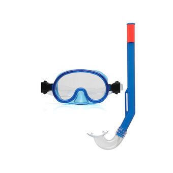 Snorkel beskyttelsesbriller og rør til børn Blå