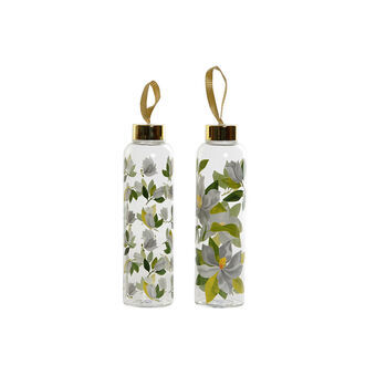 Vandflaske DKD Home Decor Cvetlice Borosilikatglas (2 enheder) (6,5 x 6,5 x 23 cm)