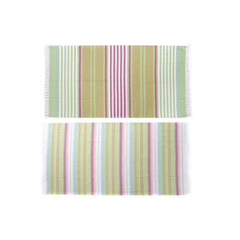 Håndklæde Sarong DKD Home Decor Syren Polyester Bomuld Grøn (90 x 170 x 1 cm) (2 enheder)