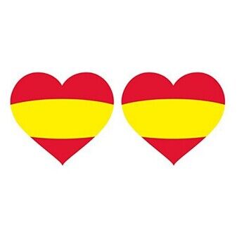 Klistermærker Flag Spanien (2 uds) Hjerte
