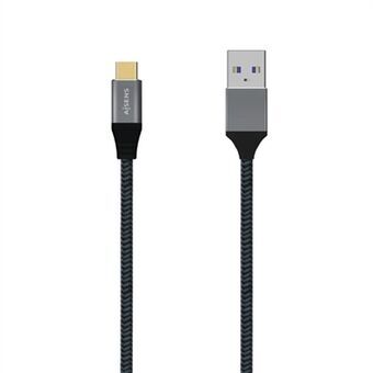 USB-C-kabel til USB Aisens A107-0631 Grå 1 m