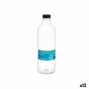 Flaske Sort Gennemsigtig Plastik 1,5 L 9 x 29,2 x 9 cm (12 enheder)